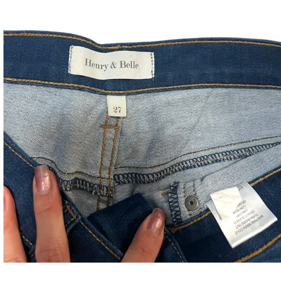 Henry & Belle Blue Ankle Cropped Jeans.  Size 27 - Picture 3 of 6
